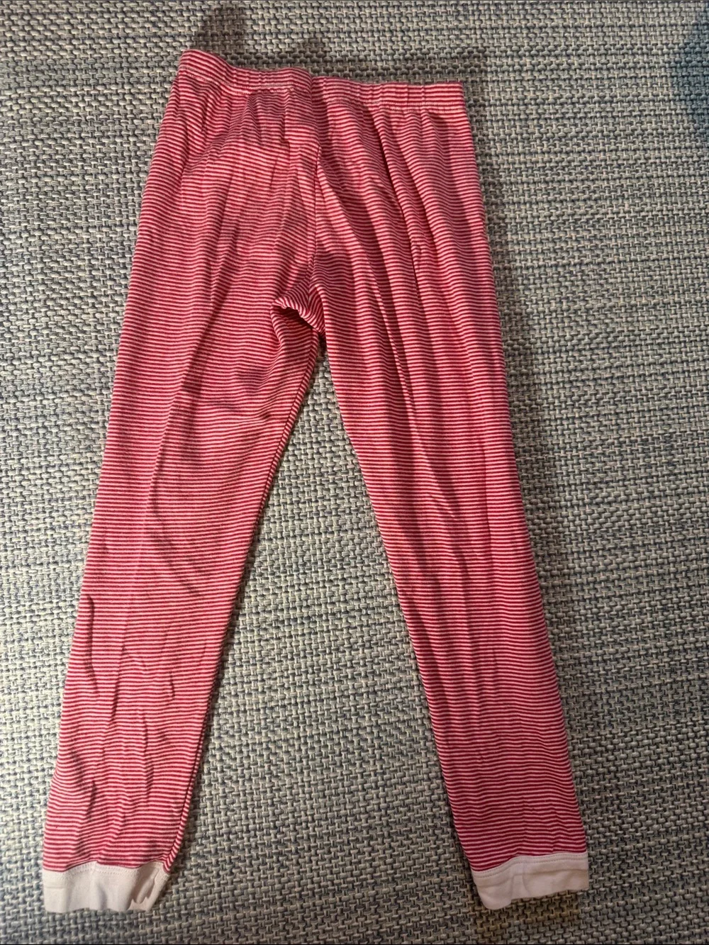 Petit Bateau Red and White Striped Kids Pajama Set